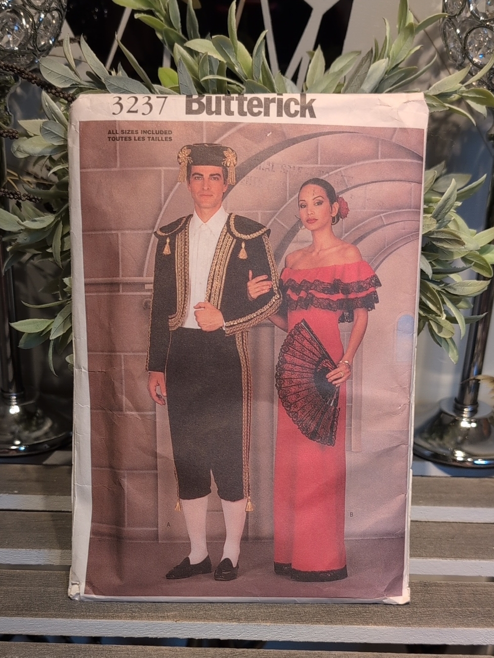 Butterick sewing pattern for costume jacket and pants in matador style
